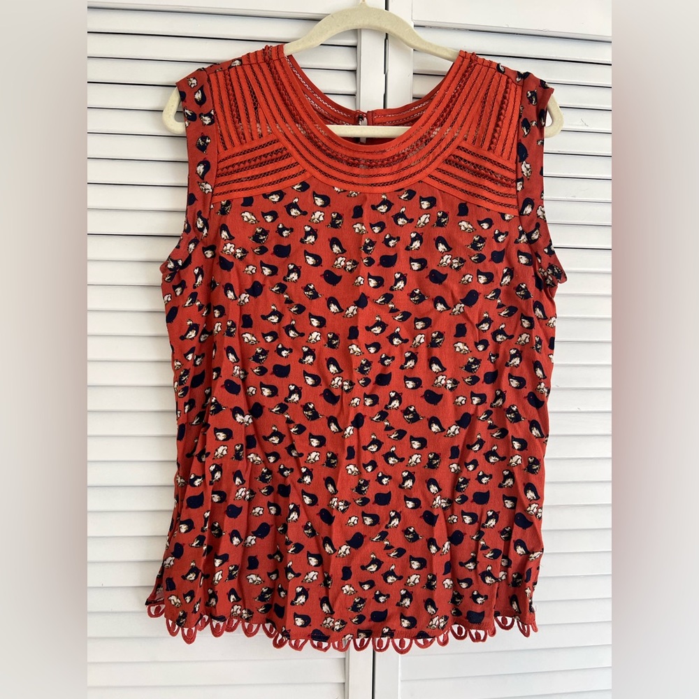 Meadow Rue Orange Bird Tank